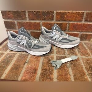 New Balance Gray and White Athletic Shoes